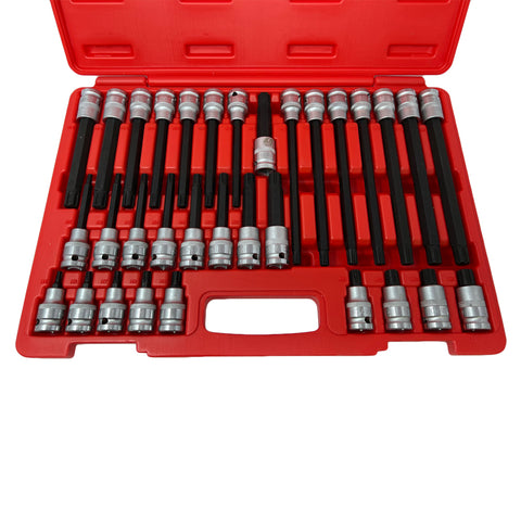 32 PCS 1/2" DR Ribe Bit Socket Set